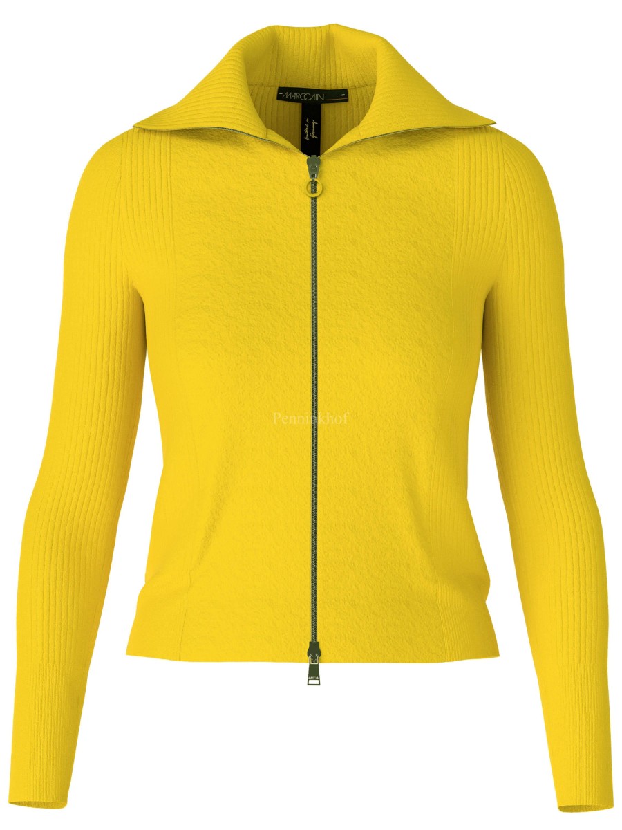 Kleding Marc Cain  | Marc Cain Vs 39.23 M09 Vesten Geel